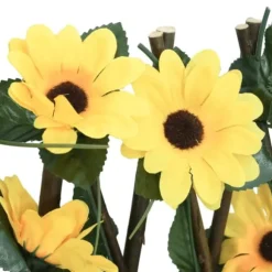 The Living Store Konstväxt murgröna spaljé expanderbar 5 st gul 180x20 cm - Staket