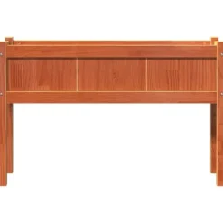 The Living Store Odlingslådor med ben vaxbrun 110x31x70 cm massiv furu - Krukor & odlingslådor