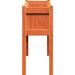 The Living Store Odlingslådor med ben vaxbrun 110x31x70 cm massiv furu - Krukor & odlingslådor