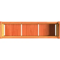 The Living Store Odlingslådor med ben vaxbrun 110x31x70 cm massiv furu - Krukor & odlingslådor