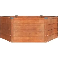 The Living Store Odlingslåda rostig 129x129x45 cm rosttrögt stål - Krukor & odlingslådor