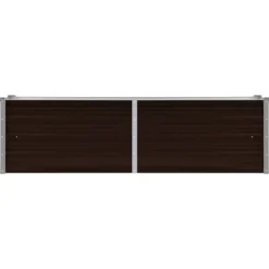 The Living Store Odlingslåda upphöjd brun 160x40x45 cm galvaniserat stål - Krukor & odlingslådor