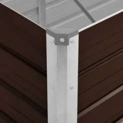 The Living Store Odlingslåda upphöjd brun 160x40x45 cm galvaniserat stål - Krukor & odlingslådor