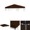 The Living Store Paviljongtak 310 g/m² 3x3 m brun - Tak till partytält & lusthus