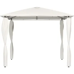 The Living Store Paviljong med stolpar 3x3x2,6 m gräddvit 160 g/m² - Partytält & paviljoner