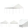 The Living Store Paviljong med tak vit 6,69x4,08x3,22 m polyeten - Partytält & paviljoner