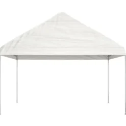 The Living Store Paviljong med tak vit 6,69x4,08x3,22 m polyeten - Partytält & paviljoner