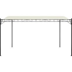 The Living Store Paviljong gräddvit 4x3 m 180 g/m² tyg och stål - Partytält & paviljoner