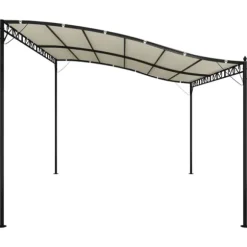 The Living Store Paviljong gräddvit 4x3 m 180 g/m² tyg och stål - Partytält & paviljoner