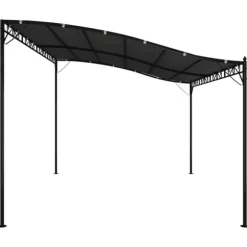 The Living Store Paviljong antracit 4x3 m 180 g/m² tyg och stål - Partytält & paviljoner