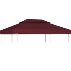 The Living Store Paviljongtak med ventilering 310 g/m² 4x3 m vinröd - Tak till partytält & lusthus