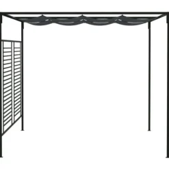 The Living Store Paviljong med infällbart tak 4x3x2,3 m gräddvit 180 g/m² - Partytält & paviljoner