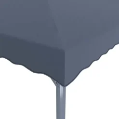 The Living Store Paviljong med ljusslinga LED 400x300 cm antracit aluminium - Partytält & paviljoner