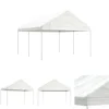 The Living Store Paviljong med tak vit 4,46x4,08x3,22 m polyeten - Partytält & paviljoner