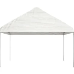 The Living Store Paviljong med tak vit 4,46x4,08x3,22 m polyeten - Partytält & paviljoner