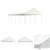 The Living Store Paviljong med tak vit 8,92x4,08x3,22 m polyeten - Partytält & paviljoner