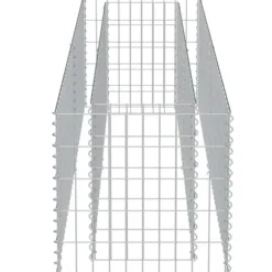 The Living Store Planteringsgabion upphöjd galvaniserat stål 180x50x50 cm - Krukor & odlingslådor