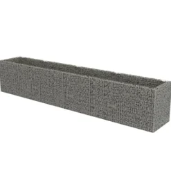 The Living Store Planteringsgabion upphöjd galvaniserat stål 540x90x100 cm - Krukor & odlingslådor