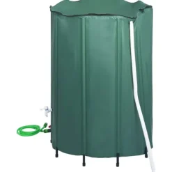 The Living Store Regntunna hopfällbar med kran 1350 L - Bevattning