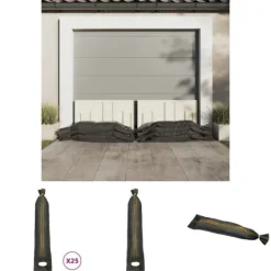 The Living Store Sandsäckar 25 st mörkgrön 103x25 cm HDPE - Industrilager