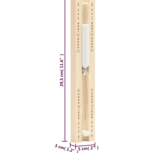 The Living Store Sandur för bastu 15 minuter massiv furu - Bastutillbehör