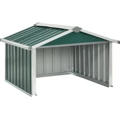 The Living Store Skjul för robotgräsklippare 92x97x63 cm galvaniserat stål grön - Förråd & Redskapsbodar