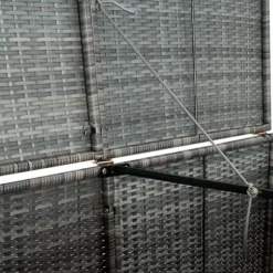 The Living Store Skjul för 2 soptunnor konstrotting antracit 148x77x111 cm - Förråd & Redskapsbodar