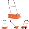 The Living Store Snöplog med förlängningsbart handtag orange stål - Snöskyfflar