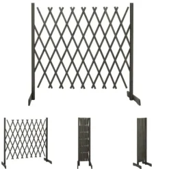 The Living Store Spaljéstaket grå 180x100 cm massivt granträ - Staket