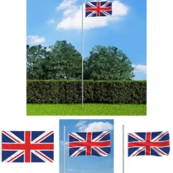 The Living Store Storbritanniens flagga 90x150 cm - Flaggor & vindstrutar