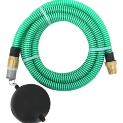 The Living Store Sugslang med kopplingar mässing grön 1,1" 5 m PVC - Vattenslangar