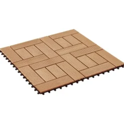 The Living Store Trall 22 st 30x30 cm 2 kvm WPC teakfärg - Golvbeläggning