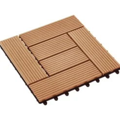 The Living Store Trall 22 st 30x30 cm 2 kvm WPC teakfärg - Golvbeläggning