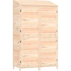 The Living Store Trädgårdsbod 102x52x174,5 cm massivt granträ - Förråd & Redskapsbodar