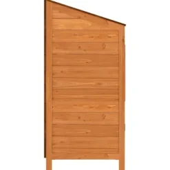 The Living Store Trädgårdsbod brun 55x52x112 cm massivt granträ - Förråd & Redskapsbodar