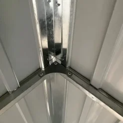 The Living Store Trädgårdsbod med förlängt tak antracit 277x110,5x181 cm stål - Förråd & Redskapsbodar