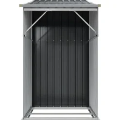 The Living Store Trädgårdsskjul antracit 277x93x179 cm galvaniserat stål - Förråd & Redskapsbodar