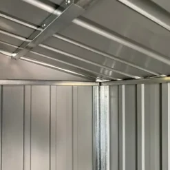 The Living Store Trädgårdsskjul antracit 277x93x179 cm galvaniserat stål - Förråd & Redskapsbodar