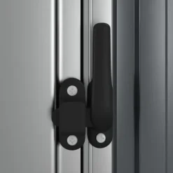 The Living Store Trädgårdsskjul grå 180,5x97x209,5 cm galvaniserat stål - Förråd & Redskapsbodar