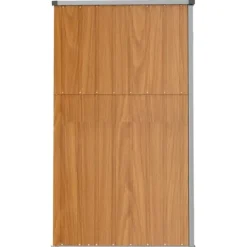 The Living Store Trädgårdsskjul brun 225x89x161 cm galvaniserat stål - Förråd & Redskapsbodar