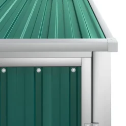 The Living Store Trädgårdsskjul grön 88x89x161 cm galvaniserat stål - Förråd & Redskapsbodar