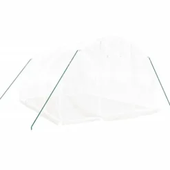 The Living Store Växthus med stålram vit 12 m² 4x3x2 m - Växthus