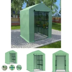 The Living Store Växthus med hyllor stål 143x143x195 cm - Växthus