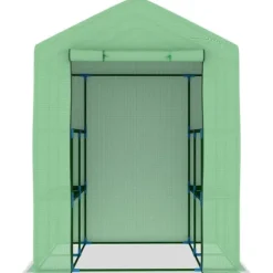 The Living Store Växthus med hyllor stål 143x143x195 cm - Växthus