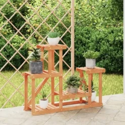 The Living Store Växtställ 90x25x73,5 cm massivt granträ - Växtställ