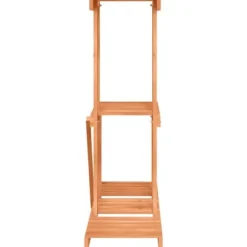 The Living Store Växtställ 81x25x75,5 cm massivt granträ - Växtställ