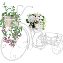 The Living Store Växtställ cykel vintage stil metall - Växtställ