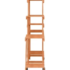 The Living Store Växtställ med hjul 110x25x101 cm massiv furu - Växtställ