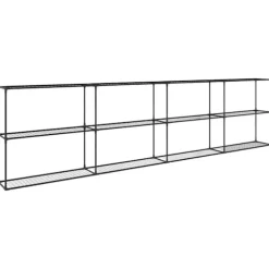 3-Tier växtställ Svart 400 x 32 x 104 cm Stål