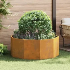 Tålig stålkärl - vidaXL - 120x120x50 cm - Rostig - Montering krävs - Väderbeständig stål